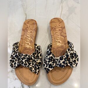 Blowfish Malibu Women's Tan and Black Leopard Sandals.